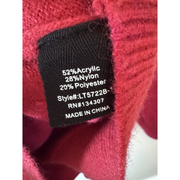 Line & Dot Red Double Layer Sweater Faux Sweater Tie Around Neck Sz XS NWT $100 - Picture 6 of 11